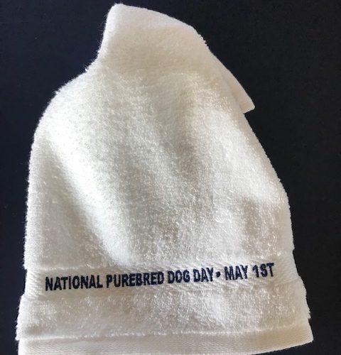 National Purebred Dog Day's Embroidered Drool Towel