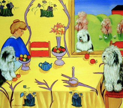 Old English Sheepdog, OES, Bobtail, Pear-Shaped, Breed Standard, United Kennel Club, Royal Kennel Club, AKC, Herding Dogs, Working Dogs, Dog Conformation, Grooming, Topline, Loin, Hindquarters